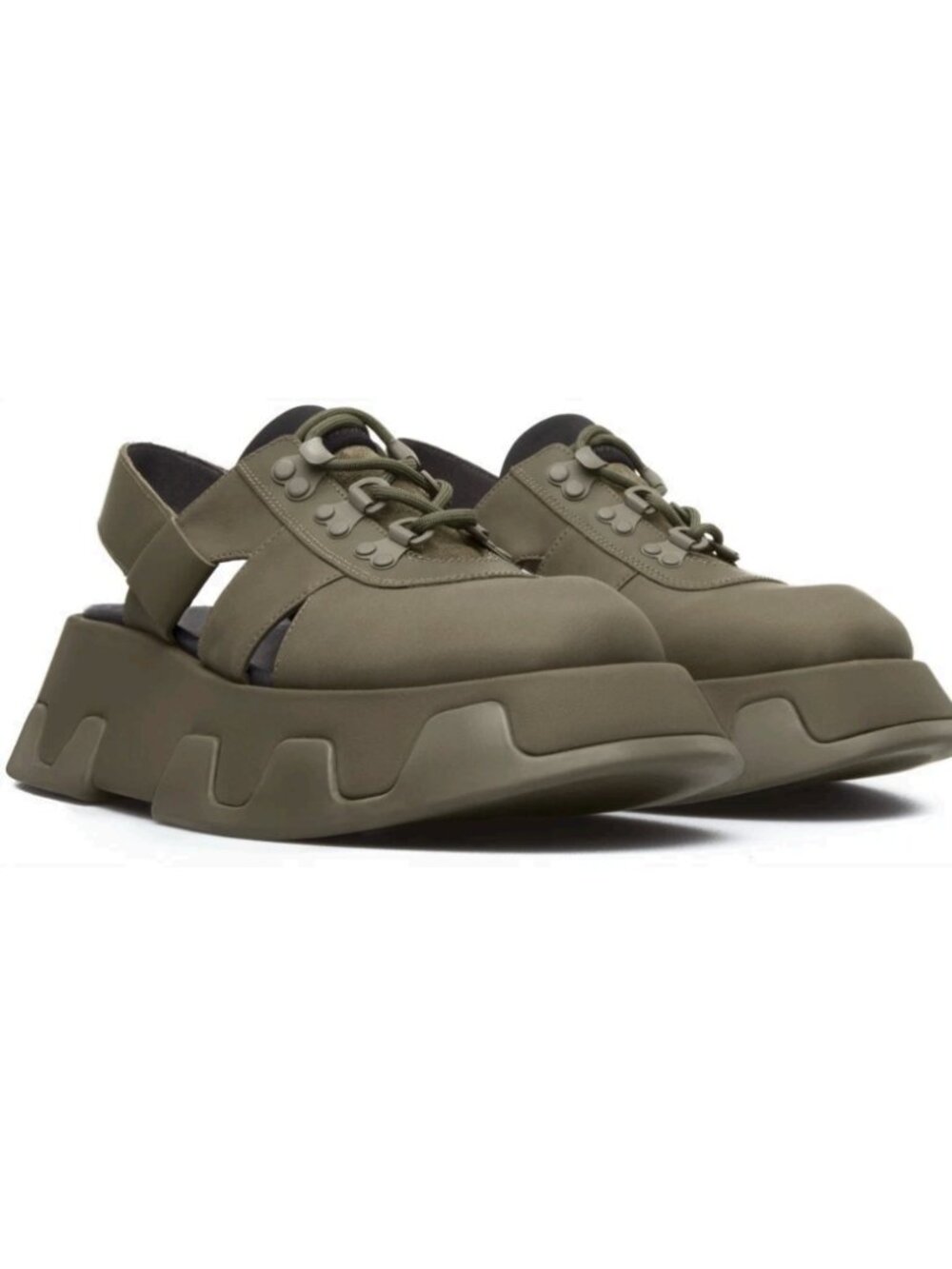 CAMPER LAB WILMA EXTREME PLATFORM SNEAKERS OLIVE Sz 9